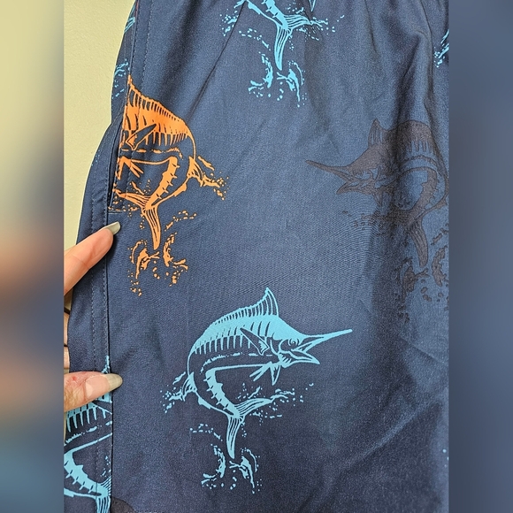 Rainforest Men's Catch Quick Dry Swim Trunks, Swordfish Navy Bering Sea - Picture 8 of 16